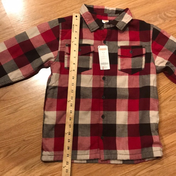 Gymboree flannel shirt fuzzy warm lining NWT M - Picture 5 of 8